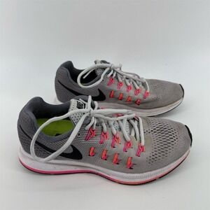Nike Air Zoom Pegasus 33 Women's Running Shoes Grey/Pink Size‎ 8.5